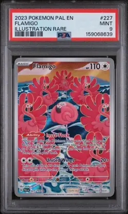 Pokemon Flamigo 227 Illustration Rare PSA 9 - Image 1