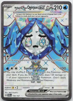 Wellspring Mask Ogerpon ex 194/167 Ultra Rare Twilight Masquerade Holo Near Mint - Image 1