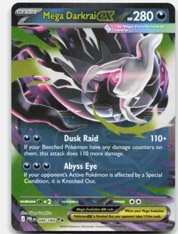 Mega Darkrai ex 048/084 Double Rare Pitch Black Pokemon Holo Near Mint - Image 1