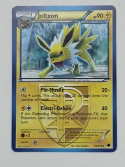 Pokemon Jolteon Plasma Freeze Uncommon Regular Stage 1 90 HP 34/116 English NM - Image 1