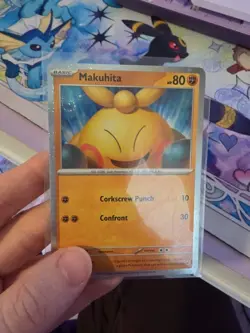 Pokemon TCG - Makuhita 068 - Black Star Promo Cosmo Holo Swirl 🍥 - NEAR MINT - Image 1