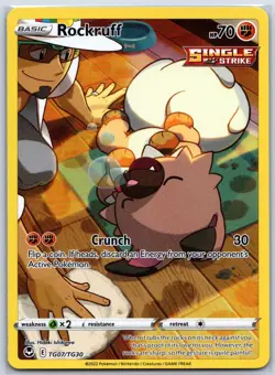 Rockruff TG07/TG30 Holo Silver Tempest Trainer Gallery Pokemon NM - Image 1