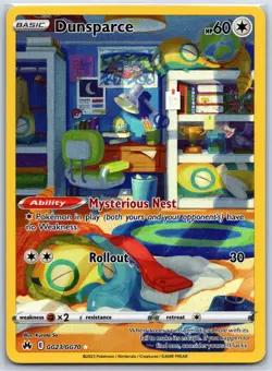 Dunsparce GG23/GG70 Holo Crown Zenith Galarian Gallery Pokemon NM - Image 1