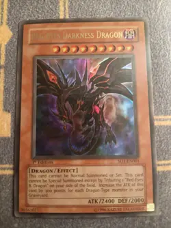 1x Red-Eyes Darkness Dragon Ultra Rare First Edition SD1-EN001 Light Play - Image 1