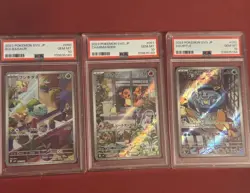 PSA 10 Bulbasaur, Charmander & Squirtle AR PROMO Pokemon SVG JPN Sequential Set - Image 1