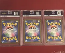 PSA 10 Bulbasaur, Charmander & Squirtle AR PROMO Pokemon SVG JPN Sequential Set - Image 2