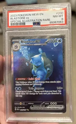 2023 Pokemon SV 151 MEW EN Blastoise ex #200/165 PSA 8 - Image 1