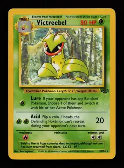 Victreebel 30/64 Unlimited Rare Jungle Pokemon Cards - Image 1