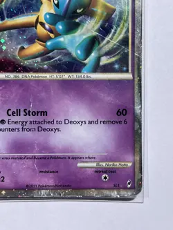 Deoxys Shiny Holo Rare Call of Legends SL1 Pokemon TCG Card - POOR CONDITION - Image 3