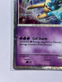Deoxys Shiny Holo Rare Call of Legends SL1 Pokemon TCG Card - POOR CONDITION - Image 4