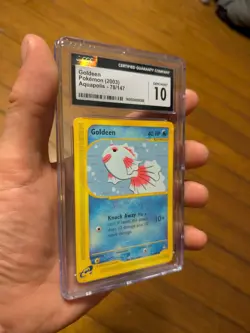 (POP 12) CGC 10 GEM MINT Goldeen 78/147 Aquapolis 2003 Pokemon Card - Image 1