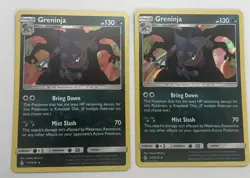 Greninja 117/214 SM Unbroken Bonds Holo Pokemon Card x 2 - Image 1