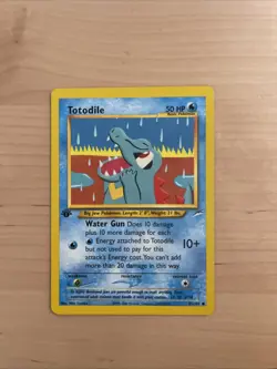 Pokemon Card - Totodile Neo Destiny 85/105 1st Edition Common - Image 1