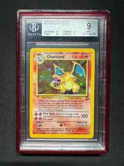Charizard 1999 BGS Grade 9 Pokemon Base Set Unlimited # 4/102 Holo Foil MINT - Image 1