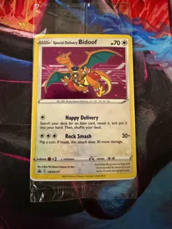 Pokemon TCG Special Delivery Bidoof SWSH177 Sealed Mint! Promo Card - Image 1