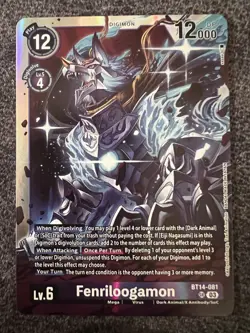 Digimon Card Game Fenriloogamon BT14-081 SR NM - Image 1