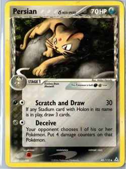 Pokemon Card - Persian Holon Phantoms 48/110 2006 Uncommon Moderately Played - Image 1