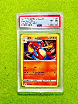 Pokemon TCG Charmeleon PSA 8 SWSH 2020 POKEMON Sword & Shield Vivid Voltage HP90 - Image 1