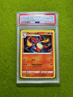 Pokemon TCG Charmeleon PSA 8 SWSH 2020 POKEMON Sword & Shield Vivid Voltage HP90 - Image 5