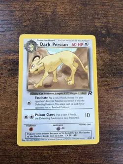 Pokemon TCG Dark Persian 42/82 Team Rocket Regular LP+ Card - Image 1