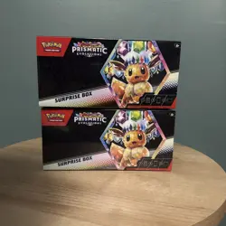 Pokemon TCG Two Prismatic Evolutions Surprise Box Sealed Lot of 2 - Image 1