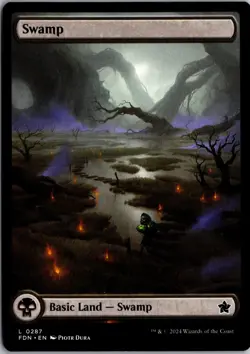 Swamp (0287) 287 Land Foundations Magic: The Gathering Near Mint - Image 1