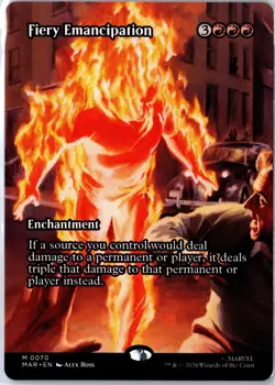 Fiery Emancipation (Borderless) 70 Marvel Universe Eternal-Legal MTG NM - Image 1
