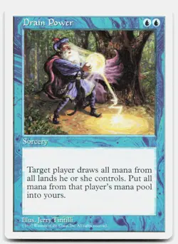 Drain Power Rare Fifth Edition Magic: The Gathering Lightly Played - Image 1