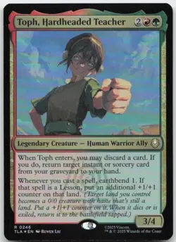 MTG : Toph, Hardheaded Teacher Avatar: The Last Airbender 246 : R Foil - Image 1