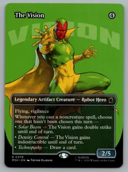 The Vision (Borderless) 379 Rare Marvel Super Heroes Magic: The Gathering NM - Image 1