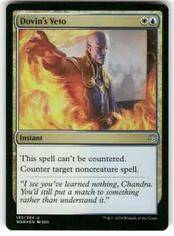 War of the Spark #193 Dovin's Veto Foil - Image 1