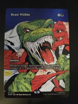 Beast Within BORDERLESS Marvel Universe MTG FREE SHIPPING - Image 1