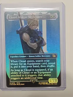 Cloud, Midgar Mercenary - Foil - Borderless - FIN - NM - EN - 0375 - Image 2