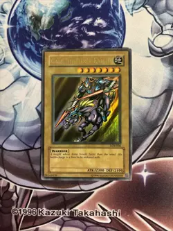 (25) Yugioh Gaia The Fierce Knight LOB-006 Unlimited Faded Misprint LP - Image 1