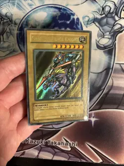 (25) Yugioh Gaia The Fierce Knight LOB-006 Unlimited Faded Misprint LP - Image 2