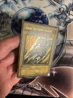 (25) Yugioh Gaia The Fierce Knight LOB-006 Unlimited Faded Misprint LP - Image 5