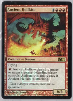 1x Ancient Hellkite *Launch Promo Foil* - Core Set 2011 - Near Mint - Image 1