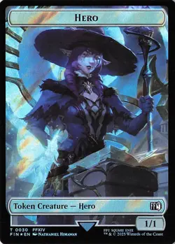Hero (0030) Wizard (0035) Double-Sided Token (Surge Foil) T FINAL FANTASY - Image 1