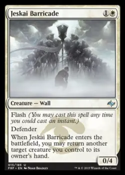 MTG Jeskai Barricade - Foil, Fate Reforged, Moderately Played, English - Image 1
