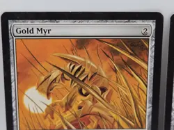 Gold Myr x2 LP MTG Scars of Mirrodin Mana Ramp Artifact Creature - Image 3