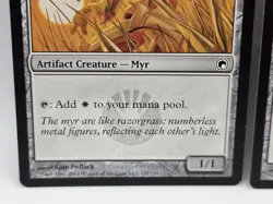 Gold Myr x2 LP MTG Scars of Mirrodin Mana Ramp Artifact Creature - Image 4