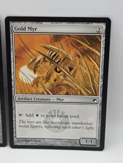 Gold Myr x2 LP MTG Scars of Mirrodin Mana Ramp Artifact Creature - Image 5