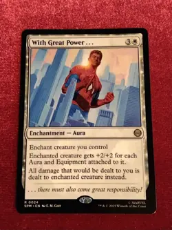 MTG - Marvel: Spider-Man #24 Rare - With Great Power . . . 🔥 Unplyd Mnt+ - Image 1