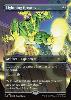 1x Lightning Greaves ~~ Borderless (1987) - Foil NM-Mint, English Secret Lair MT - Image 1
