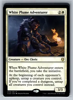 White Plume Adventurer Commander Legends: Battle for Baldur's Gate Regular Mtg - Image 1
