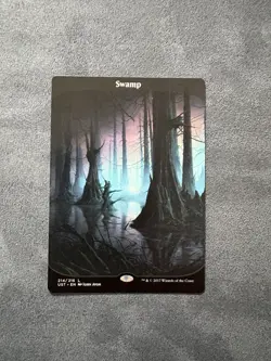 MTG Swamp Full Art Land Unstable 214/216 2017 John Avon Magic: The Gathering - Image 1