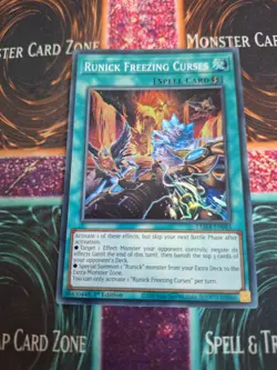 Yugioh Runick Freezing Curses TAMA-EN033 Super Rare 1st Edition Near Mint - Image 1