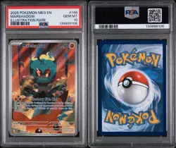 2025 Pokemon TCG Me01 Mega Evolution Marshadow 146/132 Illus Rare Holo PSA 10 - Image 1