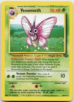 Venomoth 29/64 Rare Jungle Unlimited Near Mint - Image 1