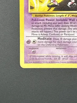 NM Mr. Mime Non Holo Jungle 22/64 Regular Pokemon Card - Image 4